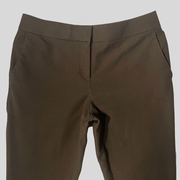 Ann Taylor Devin Fit Slim Tailored Ankle in Olive - Picture 3 of 8